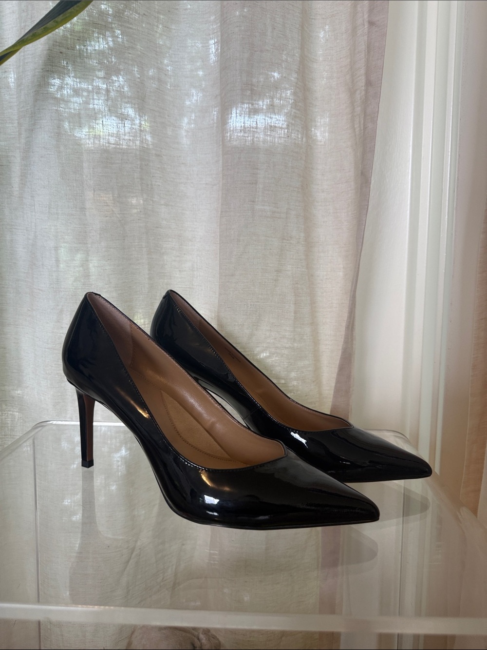 Banana Republic Black Patent Pointed-Toe High Heels